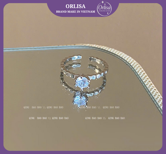 Nhẫn hột đá bạc 925 thương hiệu Orlisa2